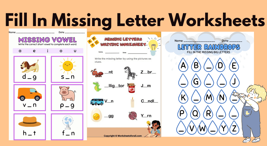 Fill in Missing Letter Worksheets free missing letter worksheets