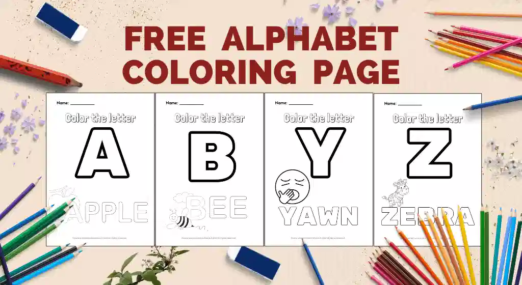 Free Alphabet Coloring Page, free alphabet color pages