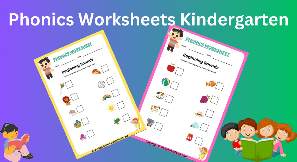 Phonics Worksheets Kindergarten phonics worksheets for kindergarten pdf