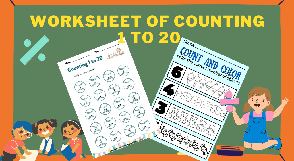 Worksheet of Counting 1 to 20 math counting worksheet pdf