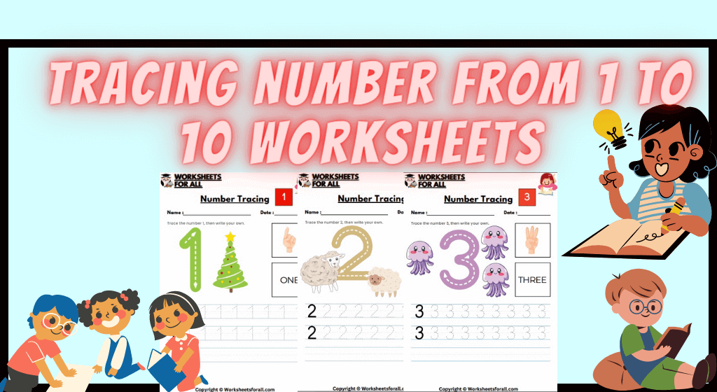 Tracing number from 1 to 10 worksheets tracing numbers 1 10