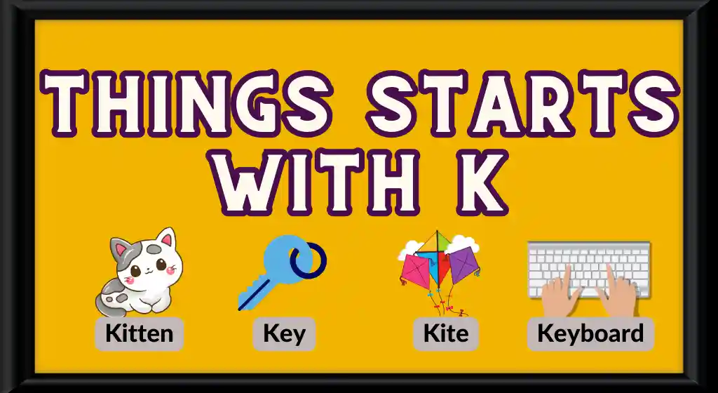 Things Starts With K words starts with letter k