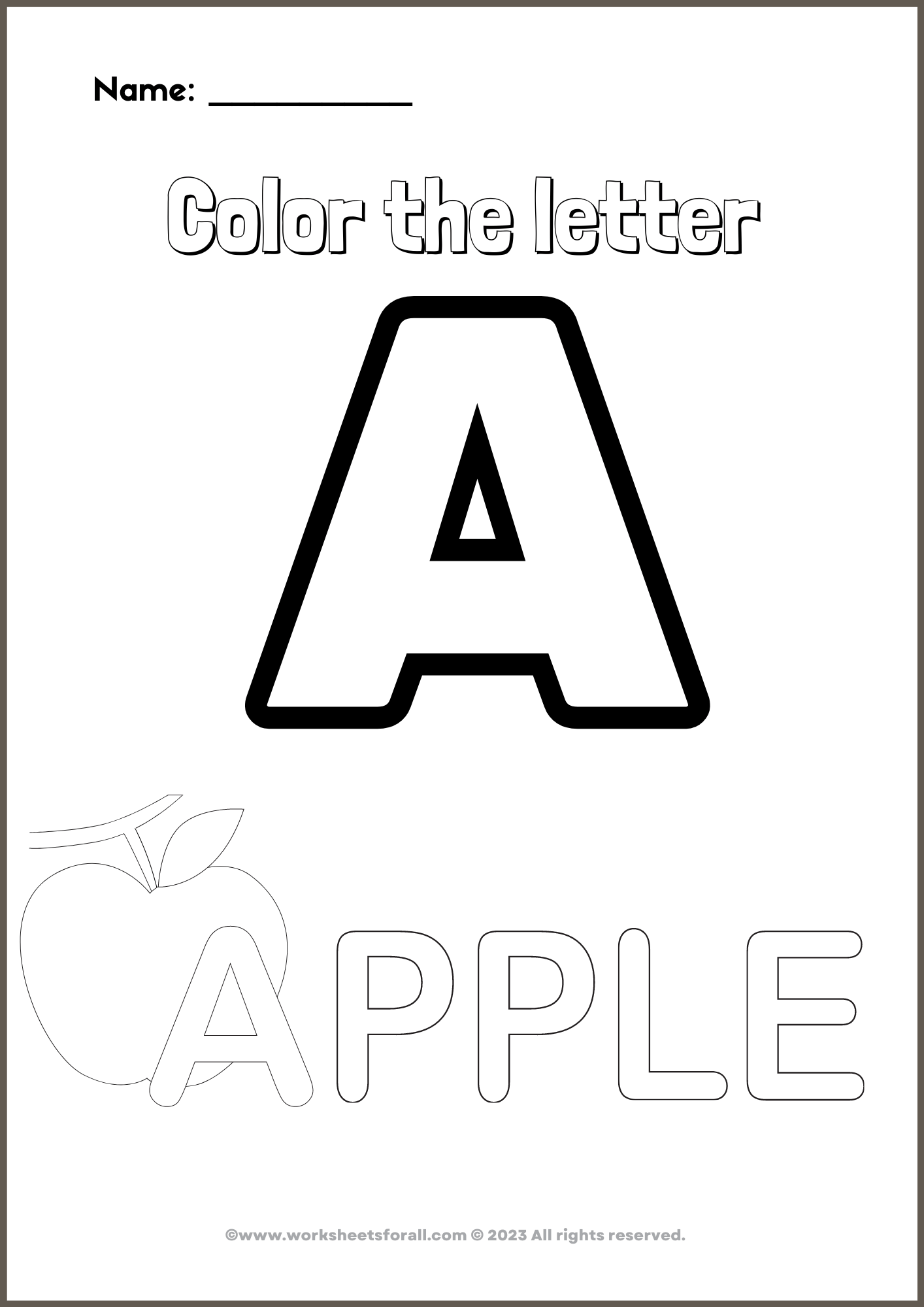 Free Alphabet Coloring Page - Coloring Sheets For All Ages