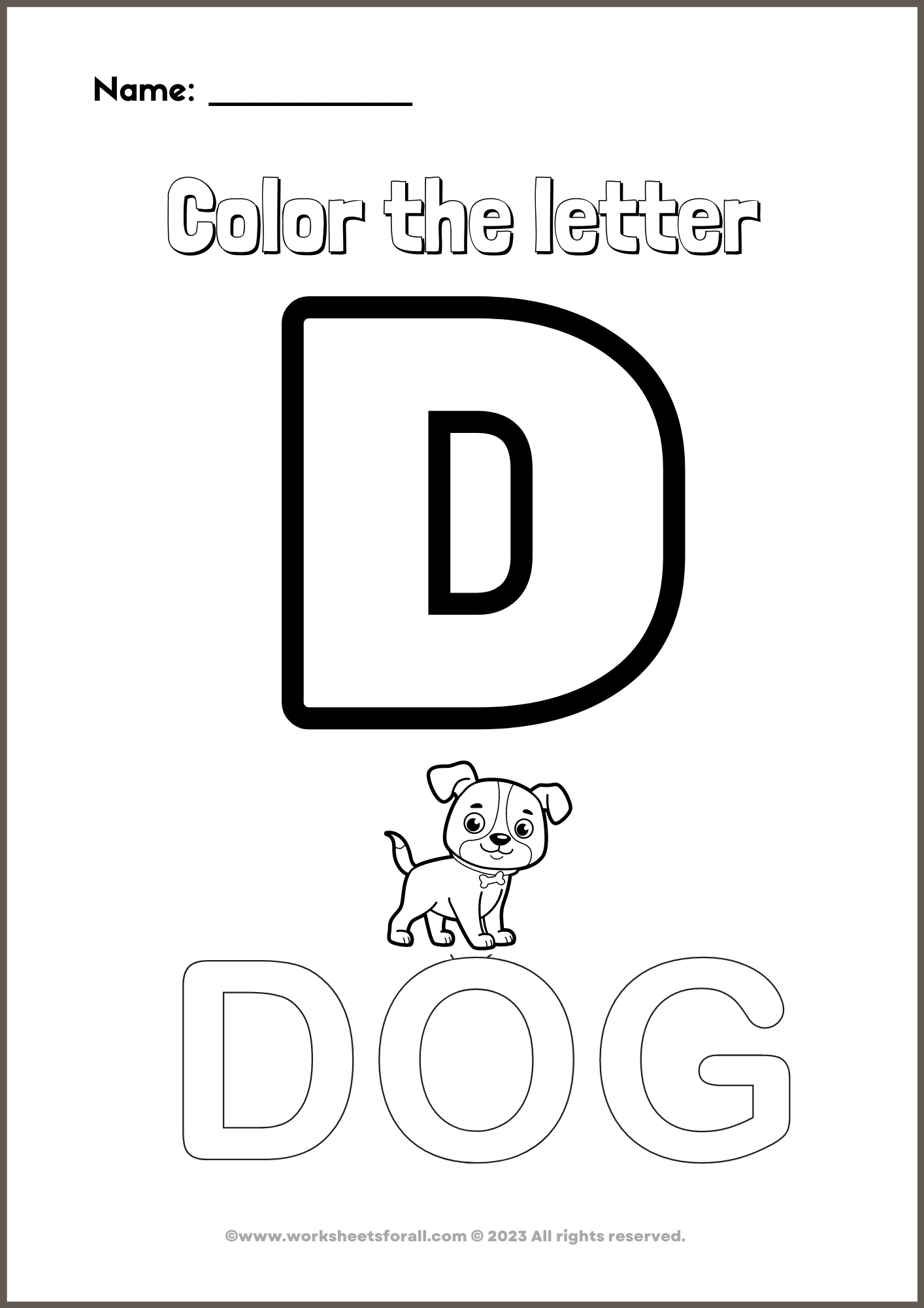 Free Alphabet Coloring Page - Coloring Sheets For All Ages